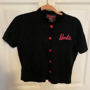 Doe Cropped Retro Barbie Cardigan Sweater M